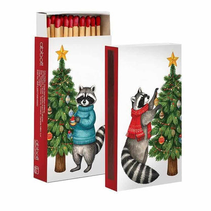 Vintage Christmas Raccons Matches-Pretty Clean Shop