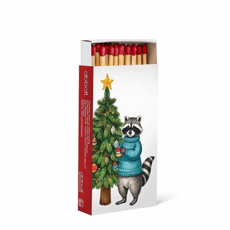 Vintage Christmas Raccons Matches-Pretty Clean Shop