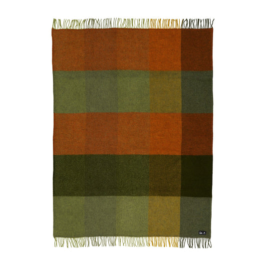 Check Green Gotland & Lambswool Throw