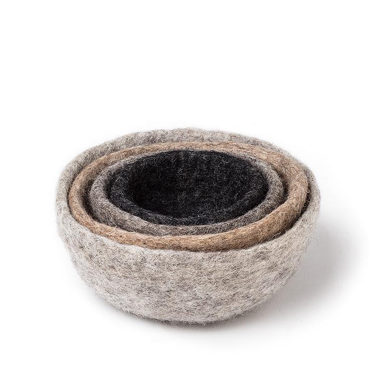 Felt Nesting Bowls - Set of 4