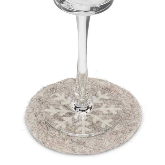 Snowflake Felt Wool Coaster-Pretty Clean Shop