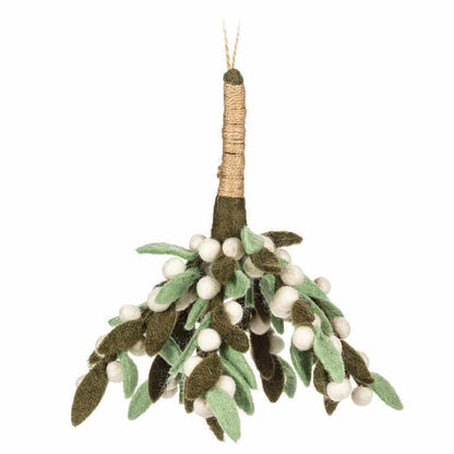 Felt Wool Mistletoe Branch Ornament-Pretty Clean Shop