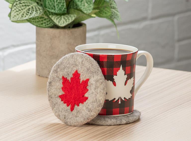 Maple Leaf Coaster 4"