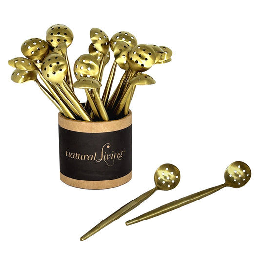 Metal Olive Spoons - Gold Finish