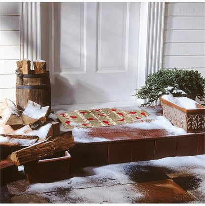 Cardinals in Birch Doormat