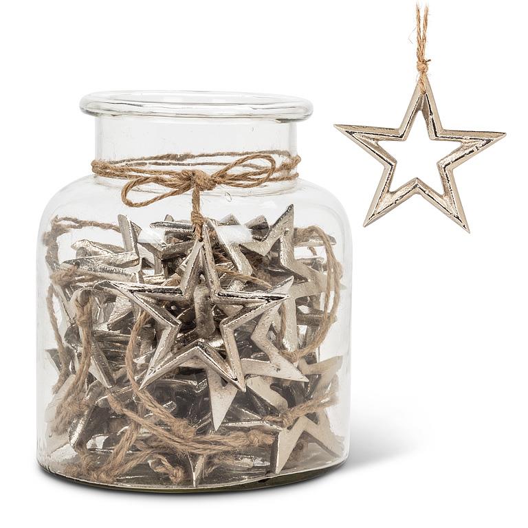 Silver Outline Star Ornament