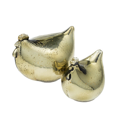 Mother Hen Glass Statuette