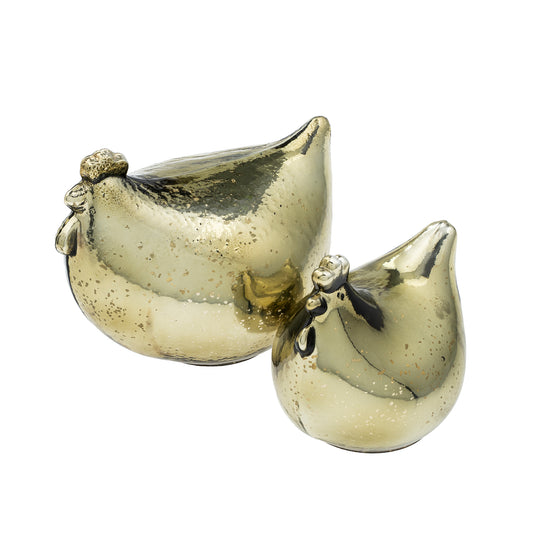 Mother Hen Glass Statuette