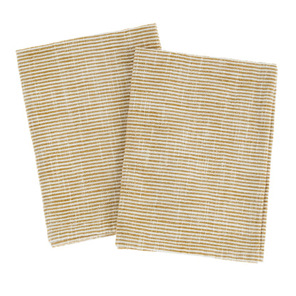 Chef Stripe Kitchen Tea Towels - Set of 2