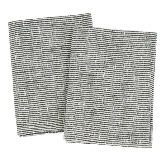 Chef Stripe Kitchen Tea Towels - Set of 2