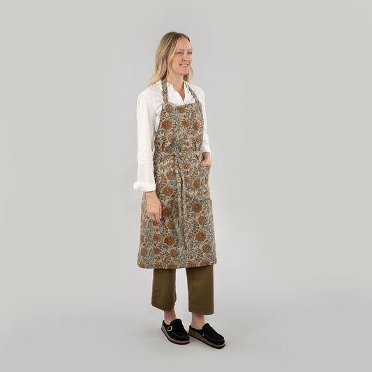Rosalind Block Print Apron