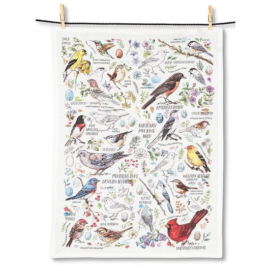 Bird Medley Kitchen Tea Towel | prettycleanshop.myshopify.com