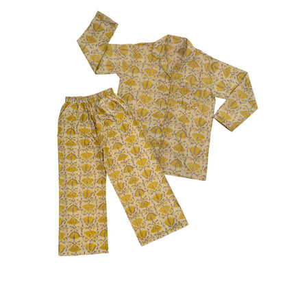 Lotus Block Print Pyjama Set