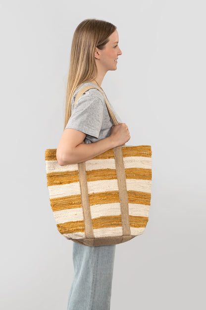 Beach Stripe Basket Tote | prettycleanshop