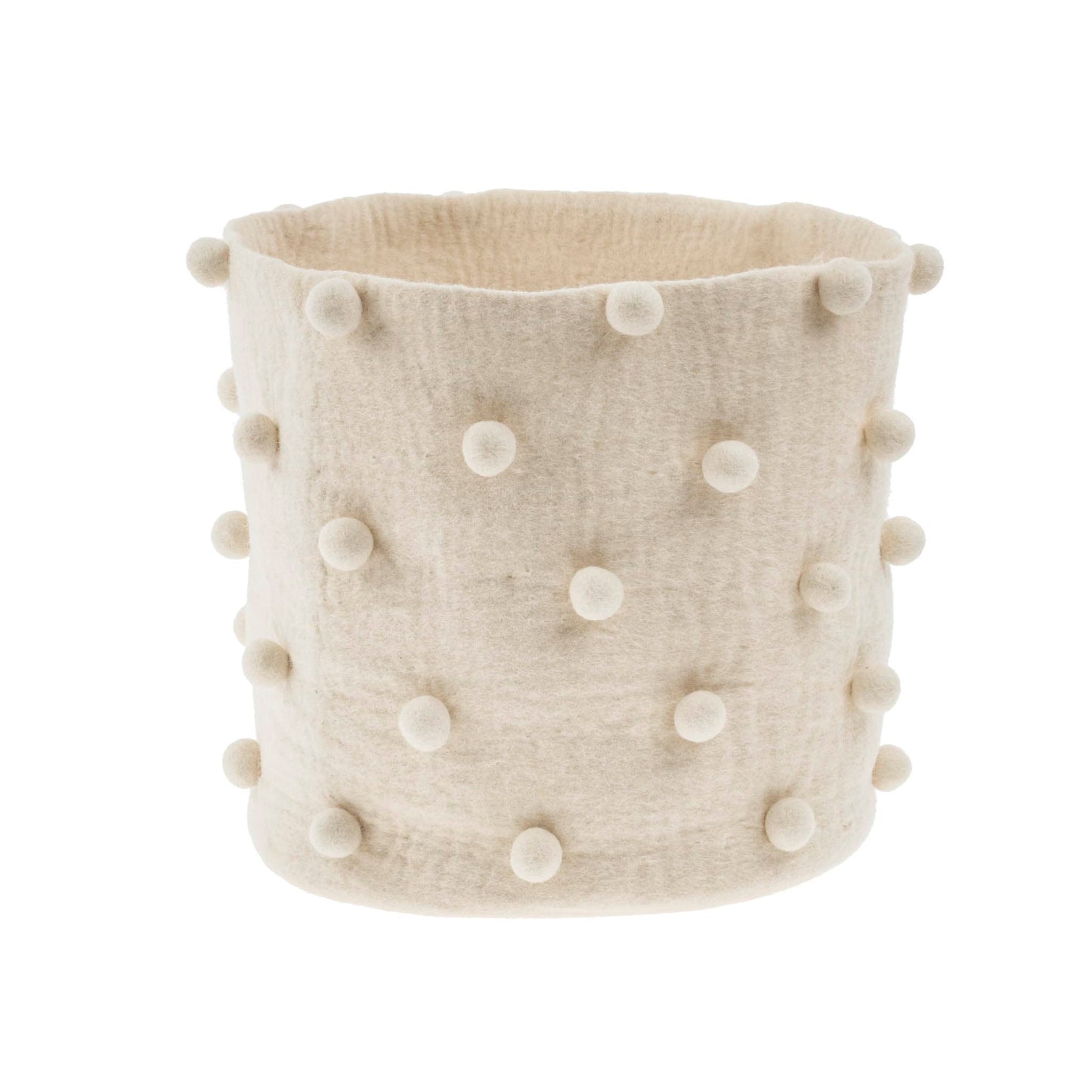 Felted Pom Pom Basket | prettycleanshop