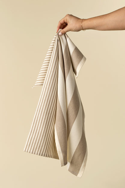 Hampton Stripe Tea Towels - Set of 2 | prettycleanshop