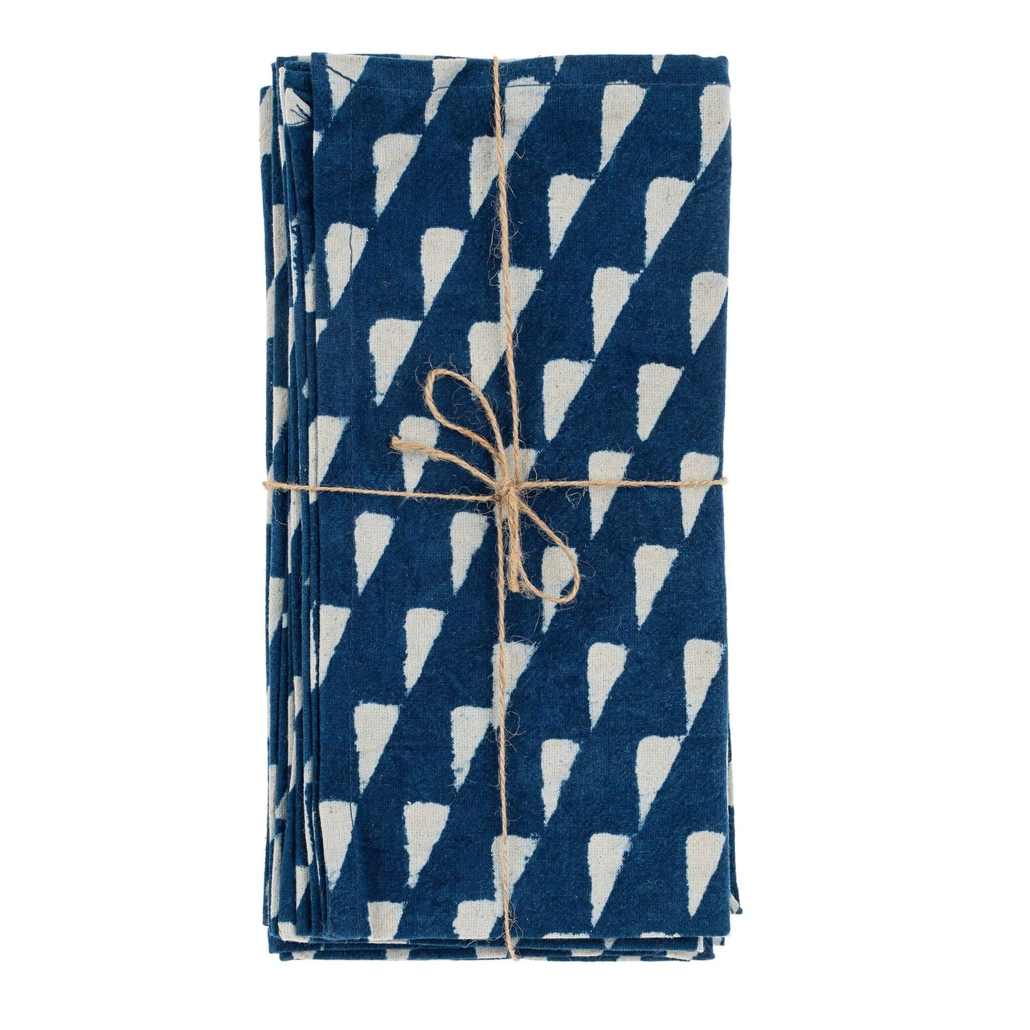 Indigo Block Print Napkin - Set of 4-Cloth Napkins-Pretty Clean Shop