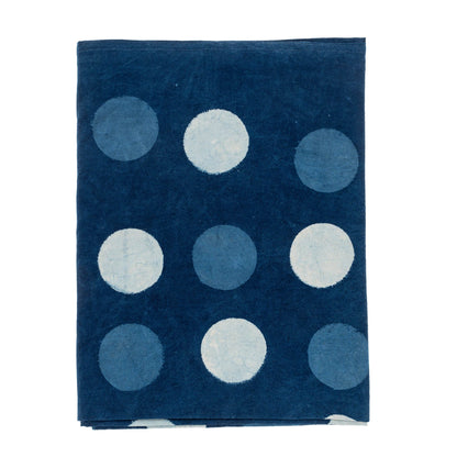 Indigo Block Print Tablecloth | prettycleanshop