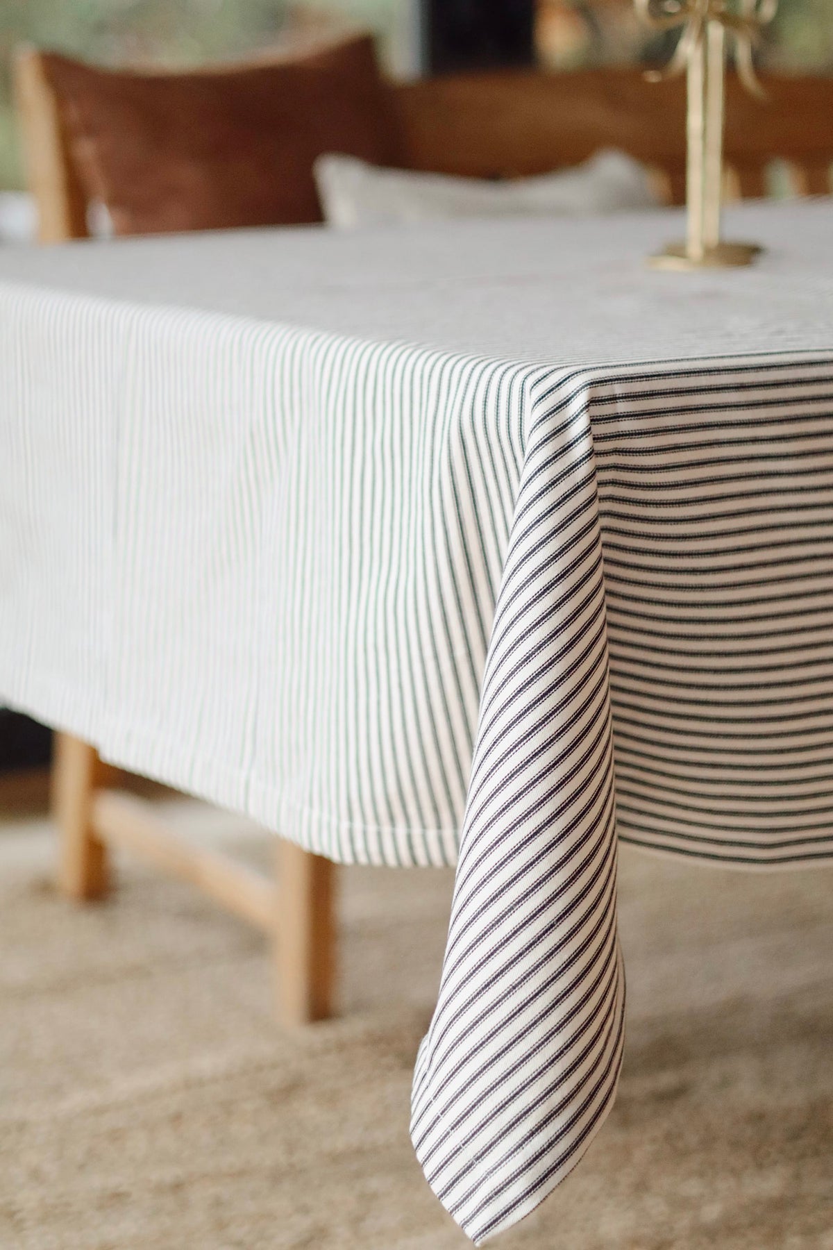 Ticking Tablecloth-Pretty Clean Shop