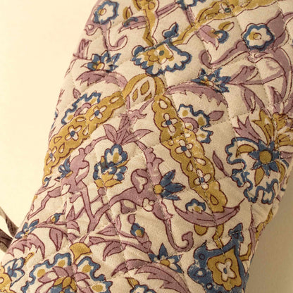 Luna Vine Block Print Oven Mitt-Pretty Clean Shop