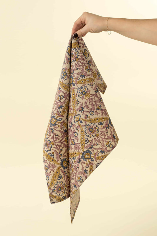 Luna Vine Block Print Tea Towels Set of 2-Pretty Clean Shop