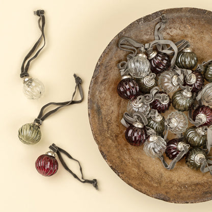 Twisted Holiday Baubles - Set of 24