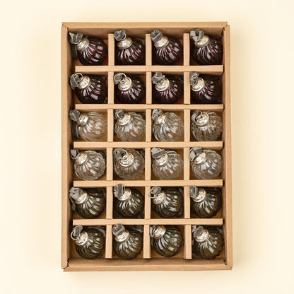 Twisted Holiday Baubles - Set of 24