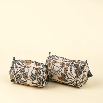 Tropicana Quilted Vanity Pouches - set of 2