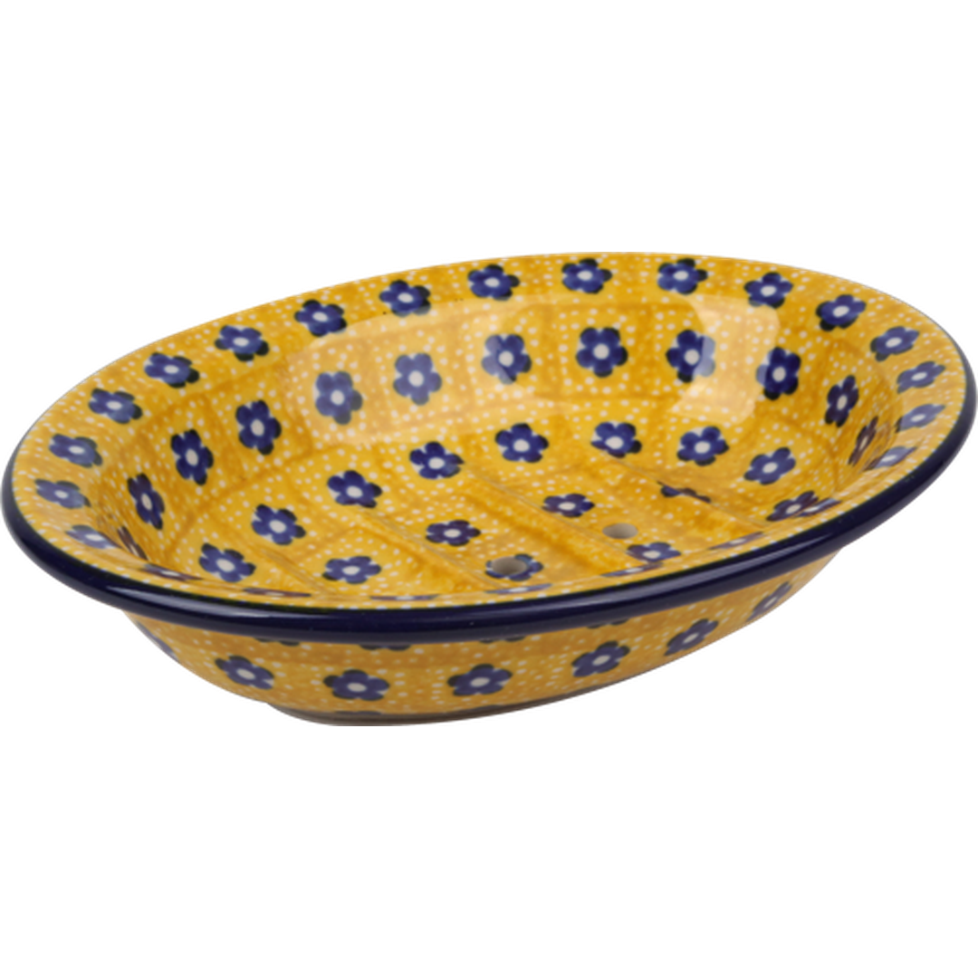 Yellow Soap Dish with Flowers by Redecker