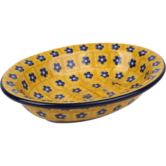 Yellow Soap Dish with Flowers by Redecker
