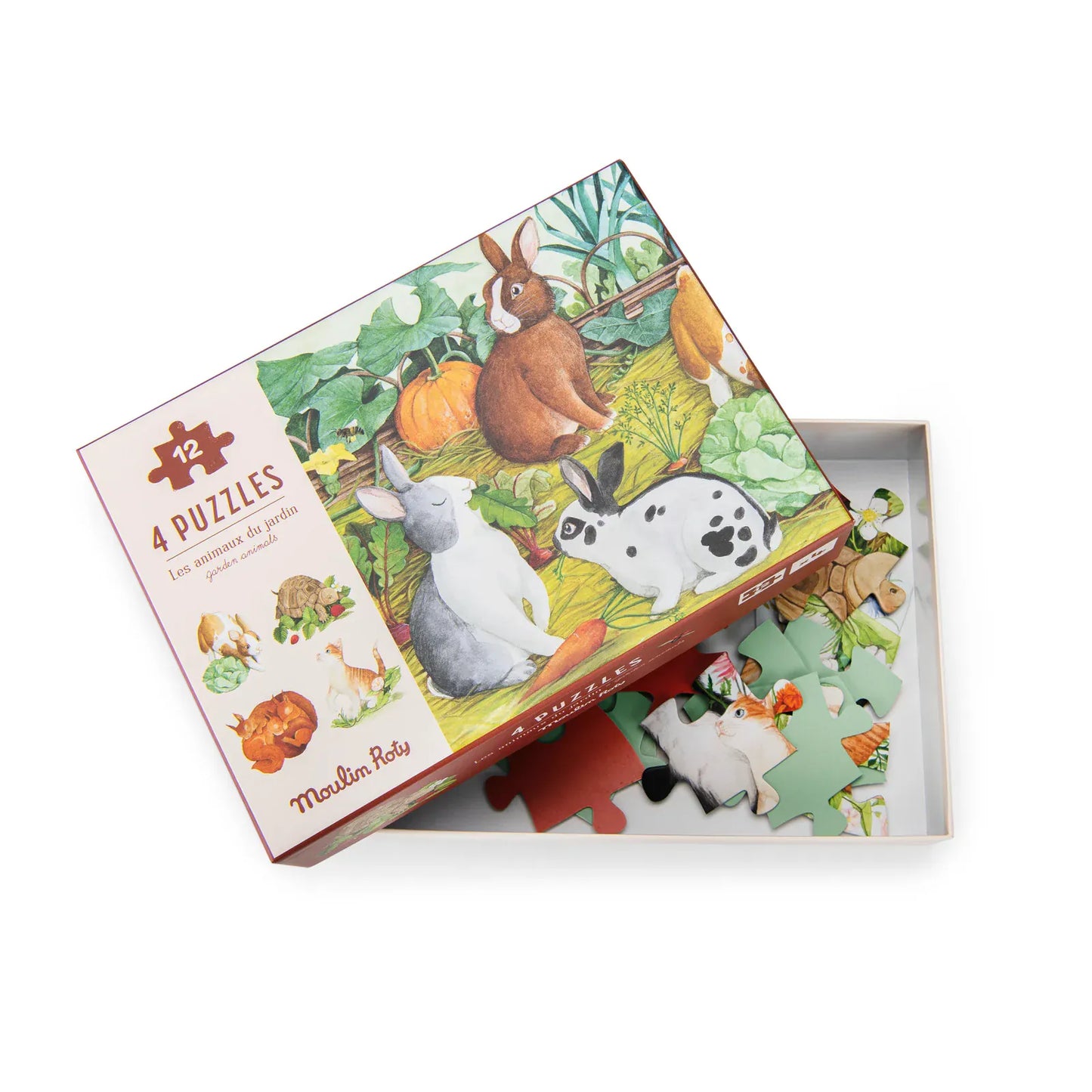 Grand Famille Animal Mini Puzzles - Set of 4 x 12pcs | prettycleanshop