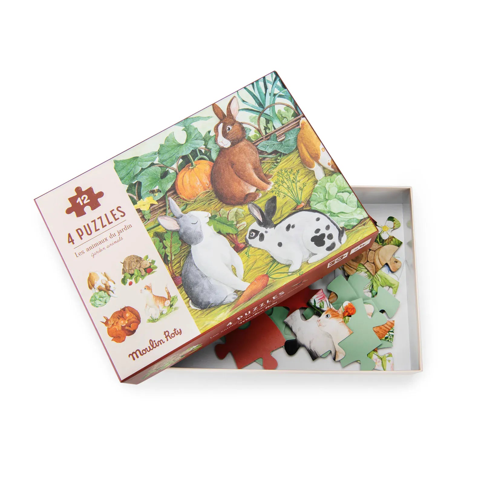 Grand Famille Animal Mini Puzzles - Set of 4 x 12pcs | prettycleanshop