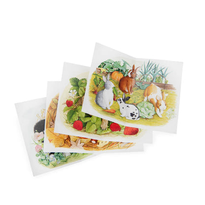 Grand Famille Animal Mini Puzzles - Set of 4 x 12pcs | prettycleanshop