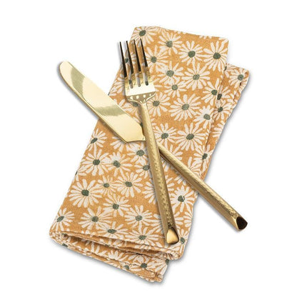 Cotton Napkins Yellow Daisy - Set of 4 | prettycleanshop