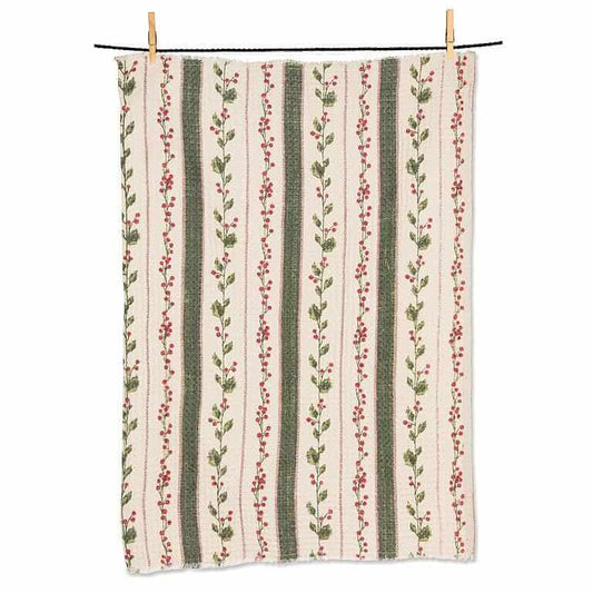 Hollyberry Stripes Kitchen Towel-Pretty Clean Shop
