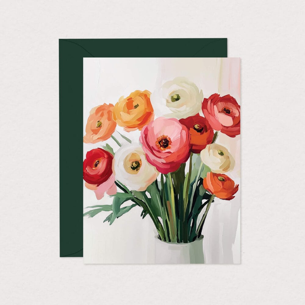 Greeting Card - Ranunculus Flower