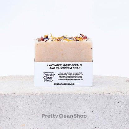 Artisanal Soap Bar Lavender, Rose Petals and Calendula