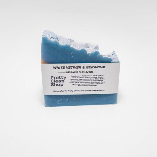 Artisanal Soap Bar White Vetiver & Geranium