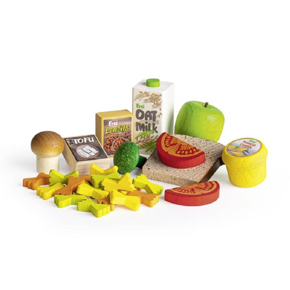 Assorted Wooden Vegan Food Set by Erzi
