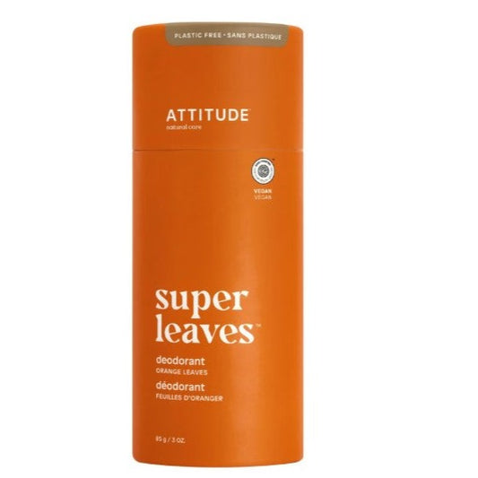 Plastic Free Natural Deodorant - Orange Leaves - by Attitude