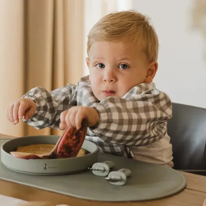 Long-Sleeved Bib with Pocket