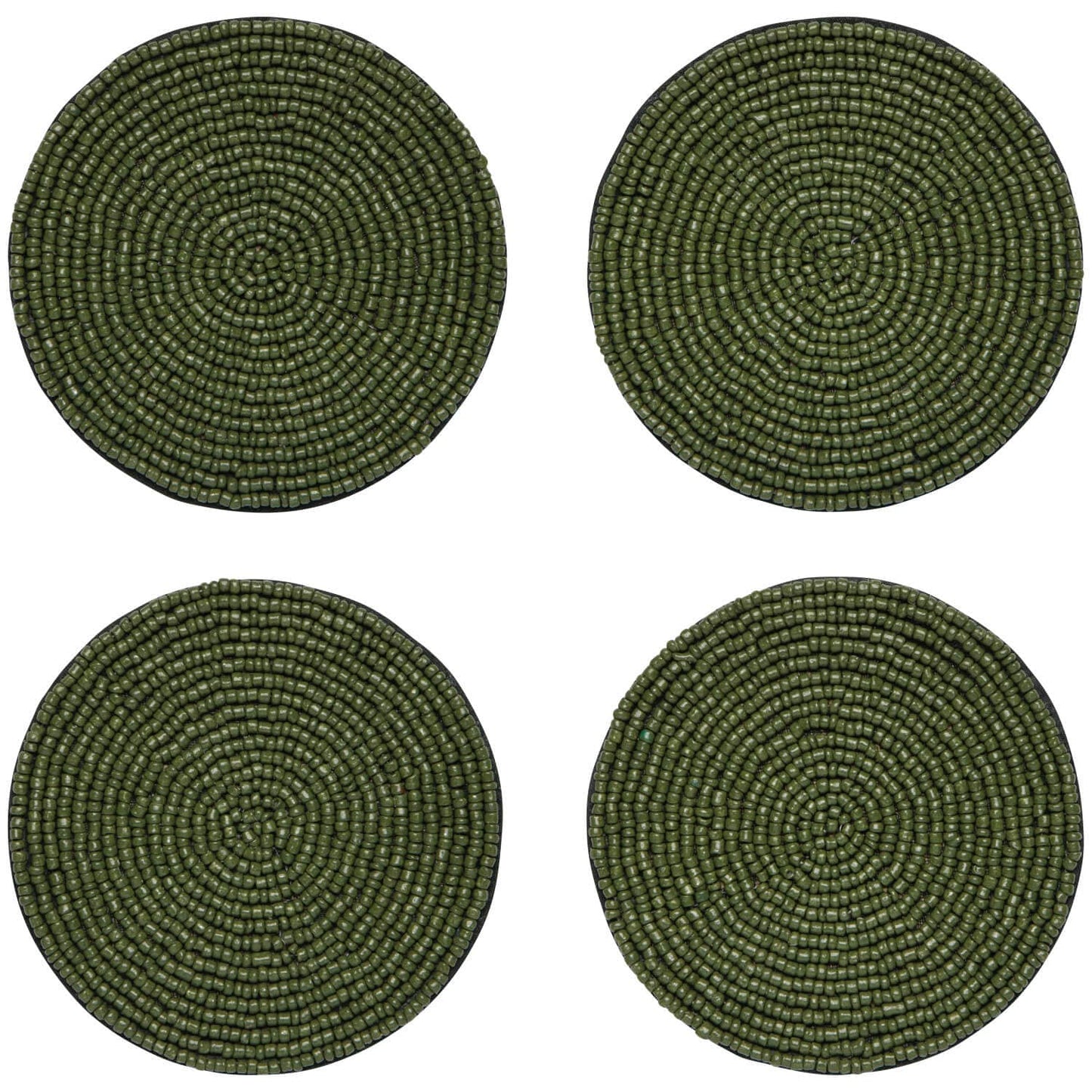 Hand Beaded Coasters - Set of 4