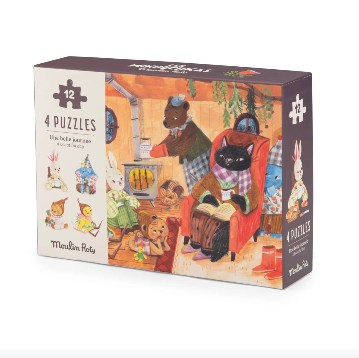 Les Minouchkas Beautiful Day Puzzles  - Set of 4 x 12pcs