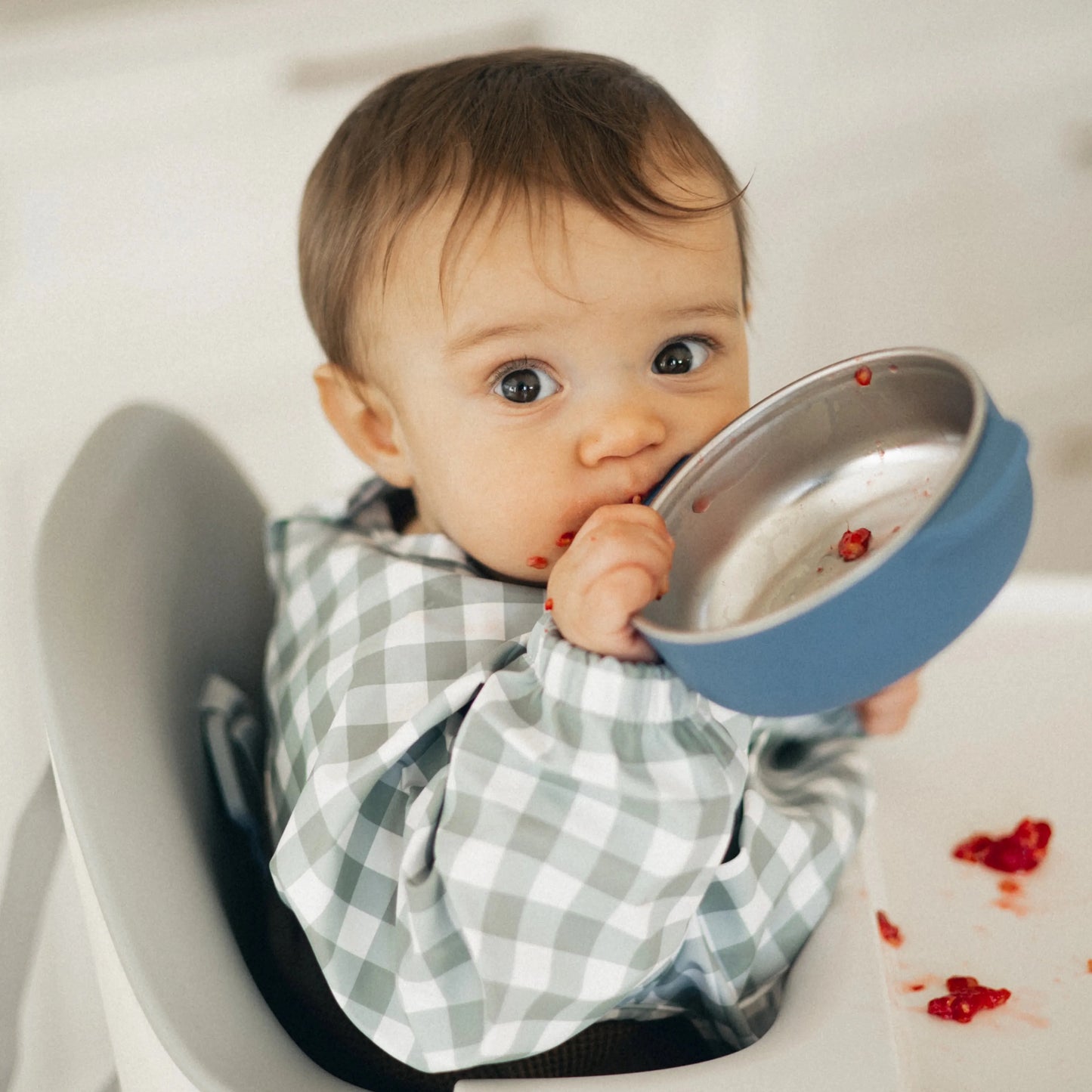 Stainless Steel and Silicone Baby Bowl