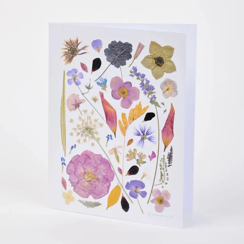 Assorted Pressed Botanical Note Cards - Box of 8