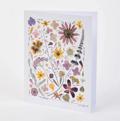 Assorted Pressed Botanical Note Cards - Box of 8
