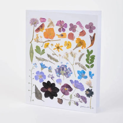 Assorted Pressed Botanical Note Cards - Box of 8