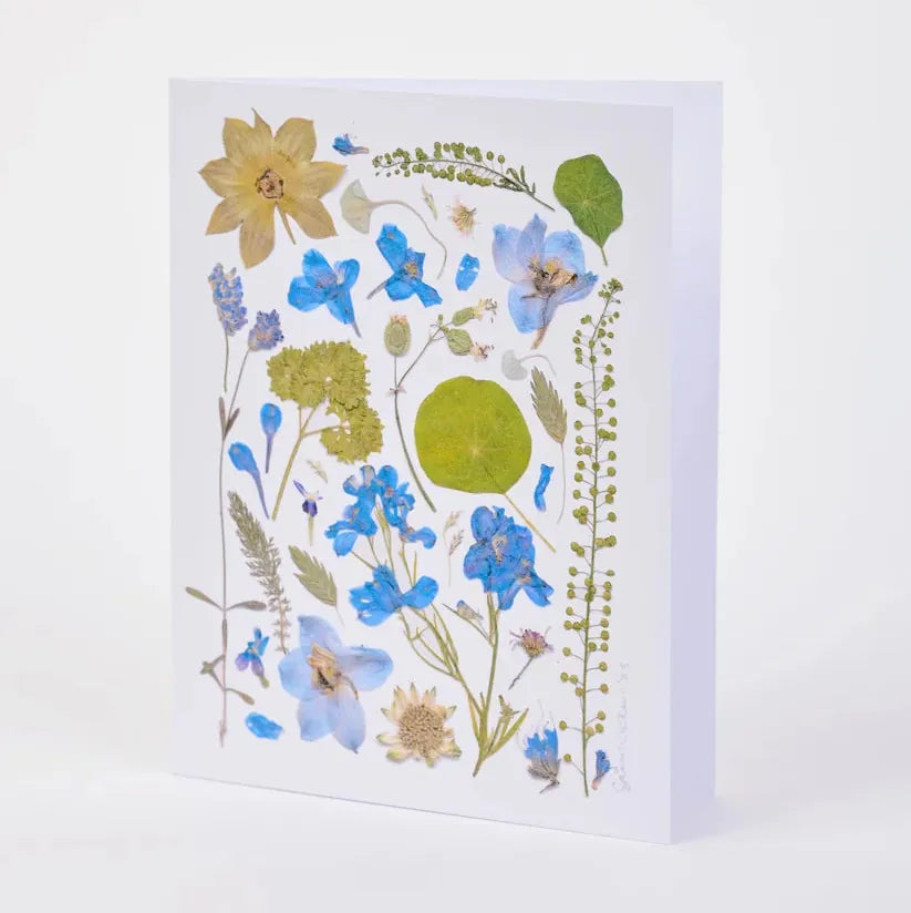 Assorted Pressed Botanical Note Cards - Box of 8
