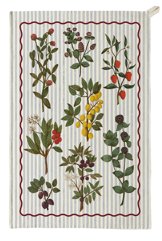 Organic Cotton Tea Towel - Festival of Fruits
