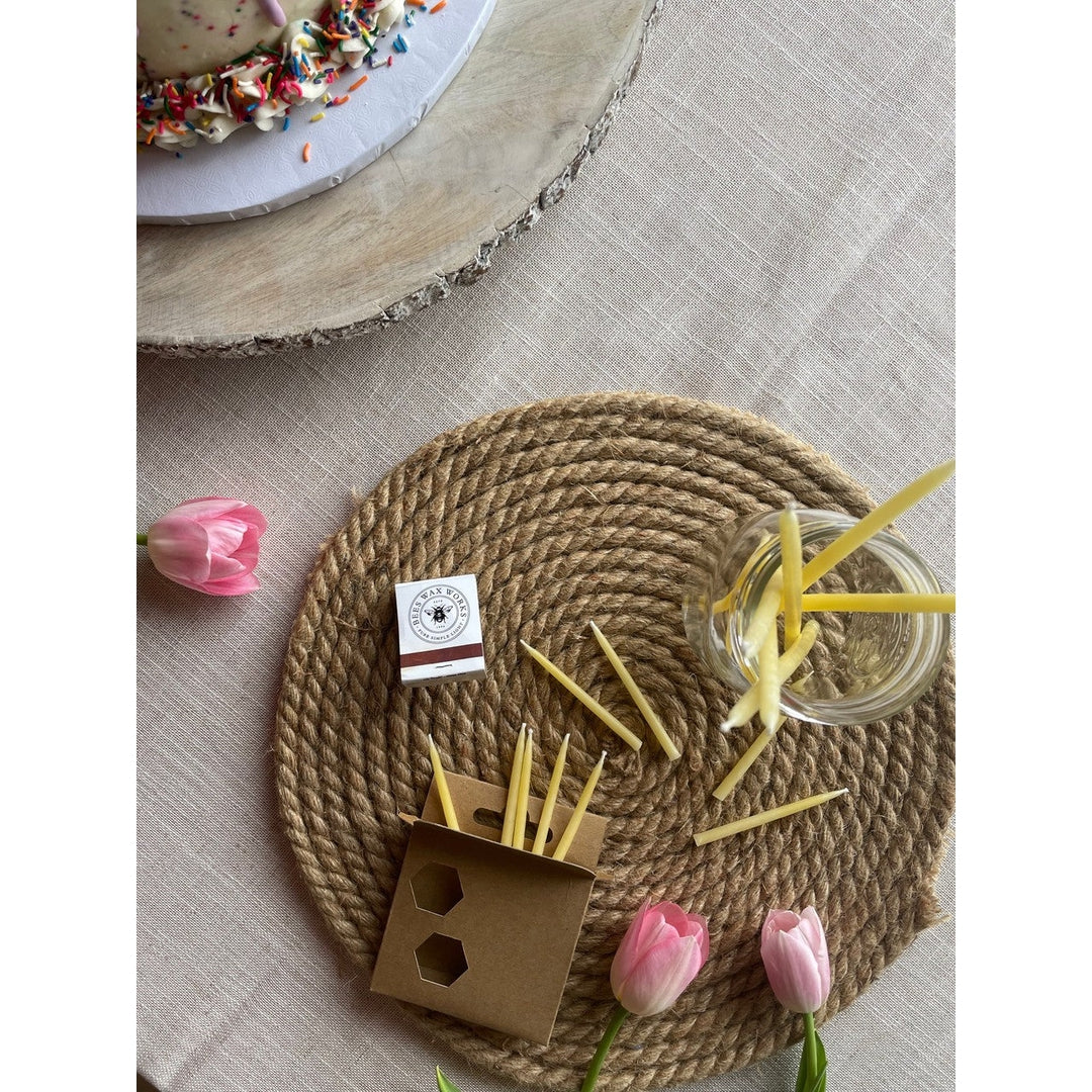 Canadian Beeswax Birthday Candles - 16 in a box Living Beeswax works Prettycleanshop